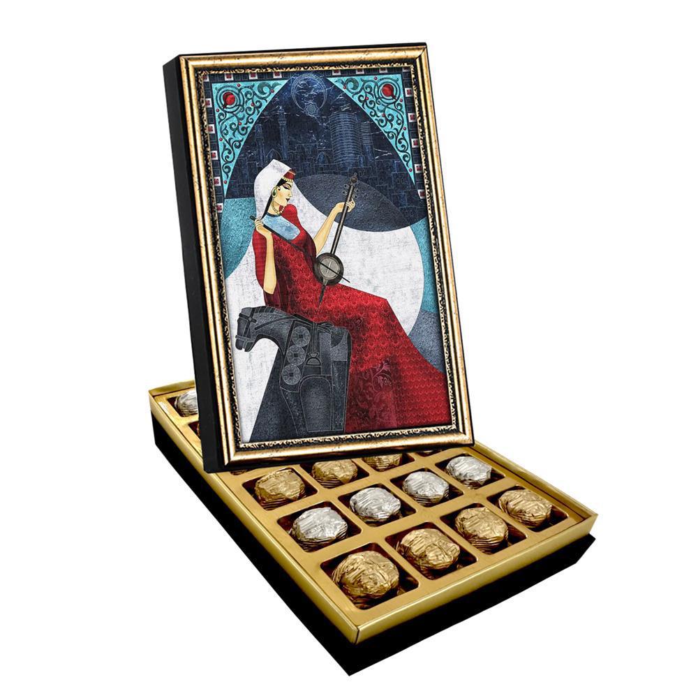 Ottoman Women Canvas Painting Chocolate