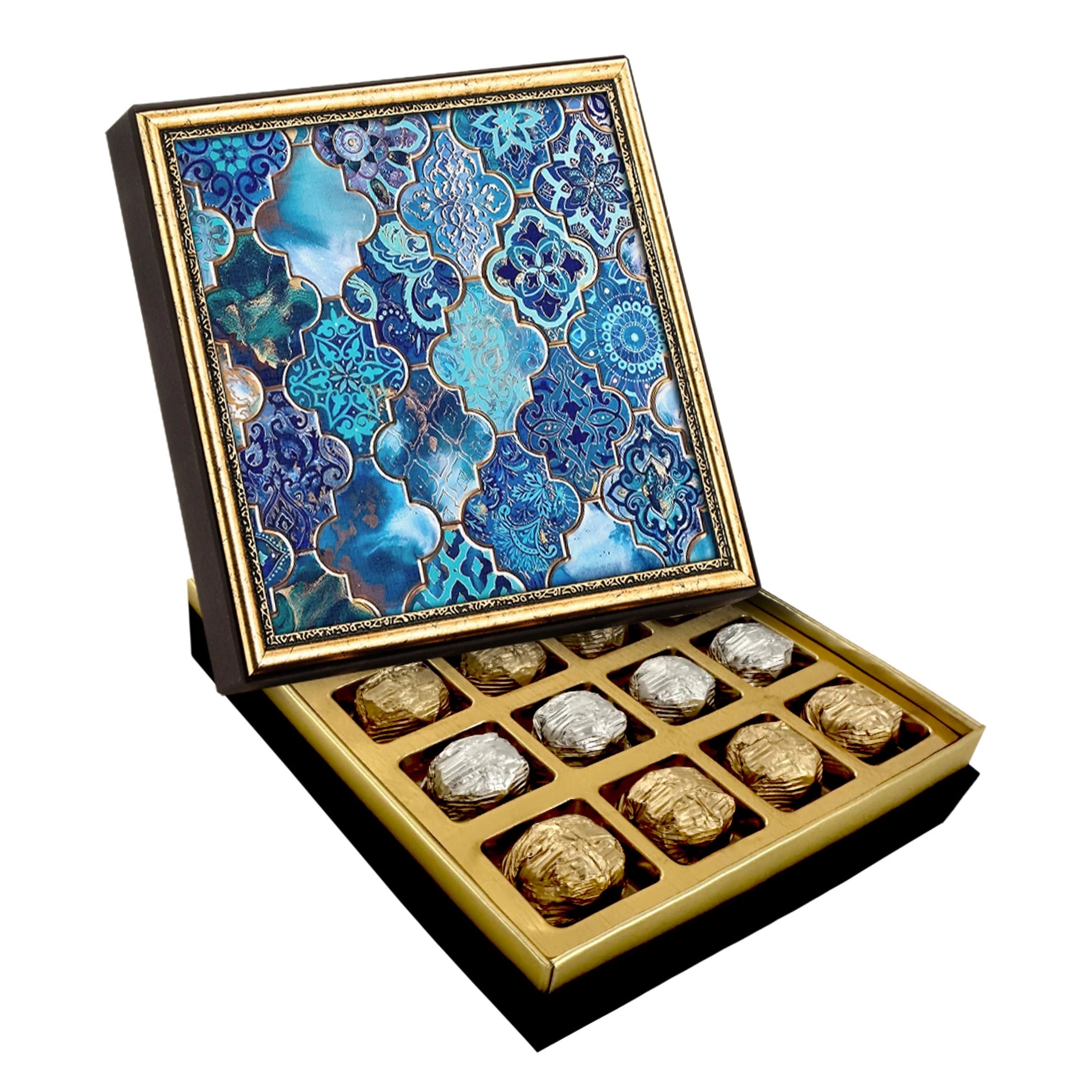 Seljuk Motif Canvas Painting Chocolate