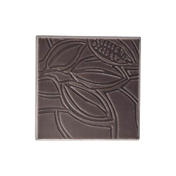Dark Cocoa Patterned Madeleine Square Madeleine Chocolates