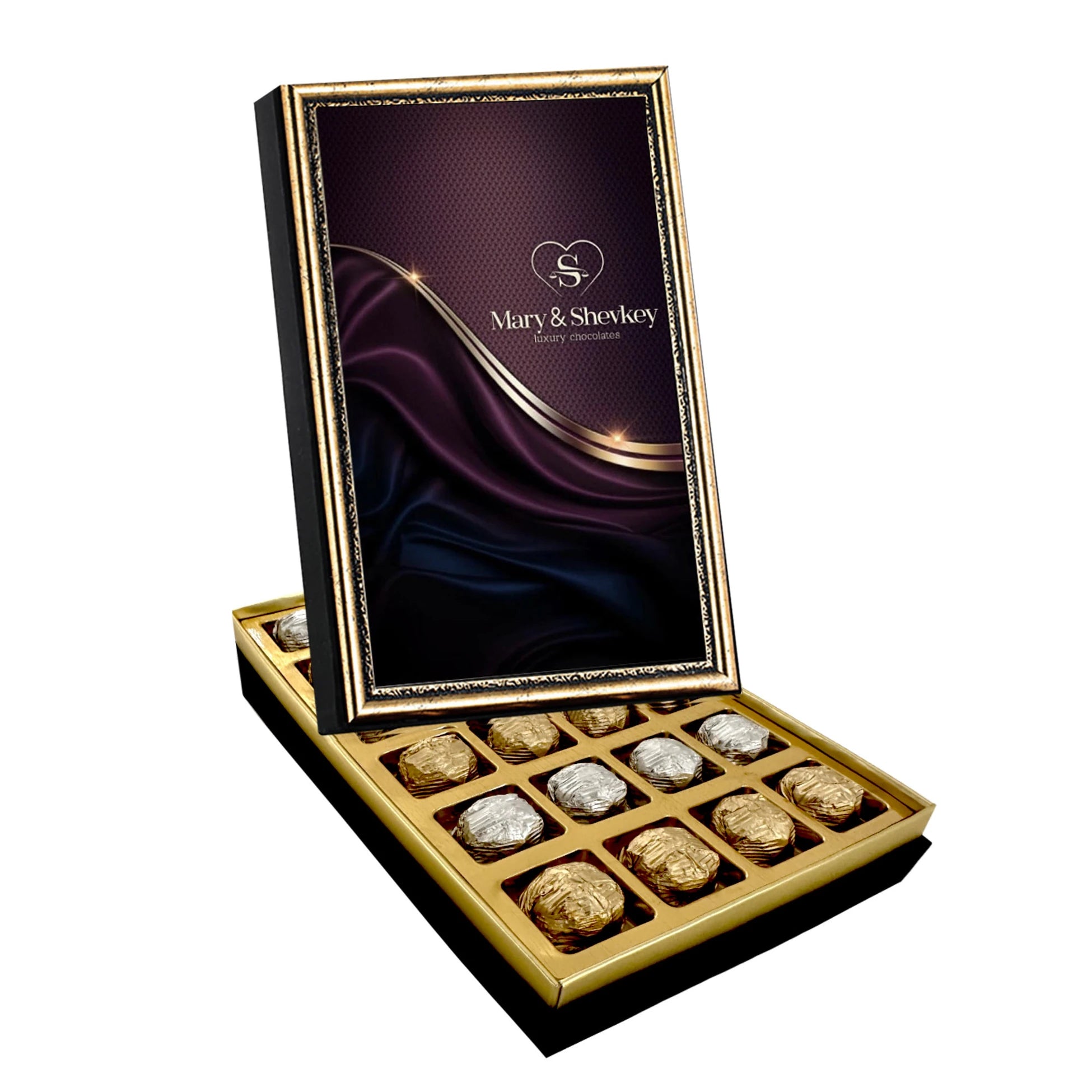 Classic Elegance - Burgundy Canvas Painting Chocolate