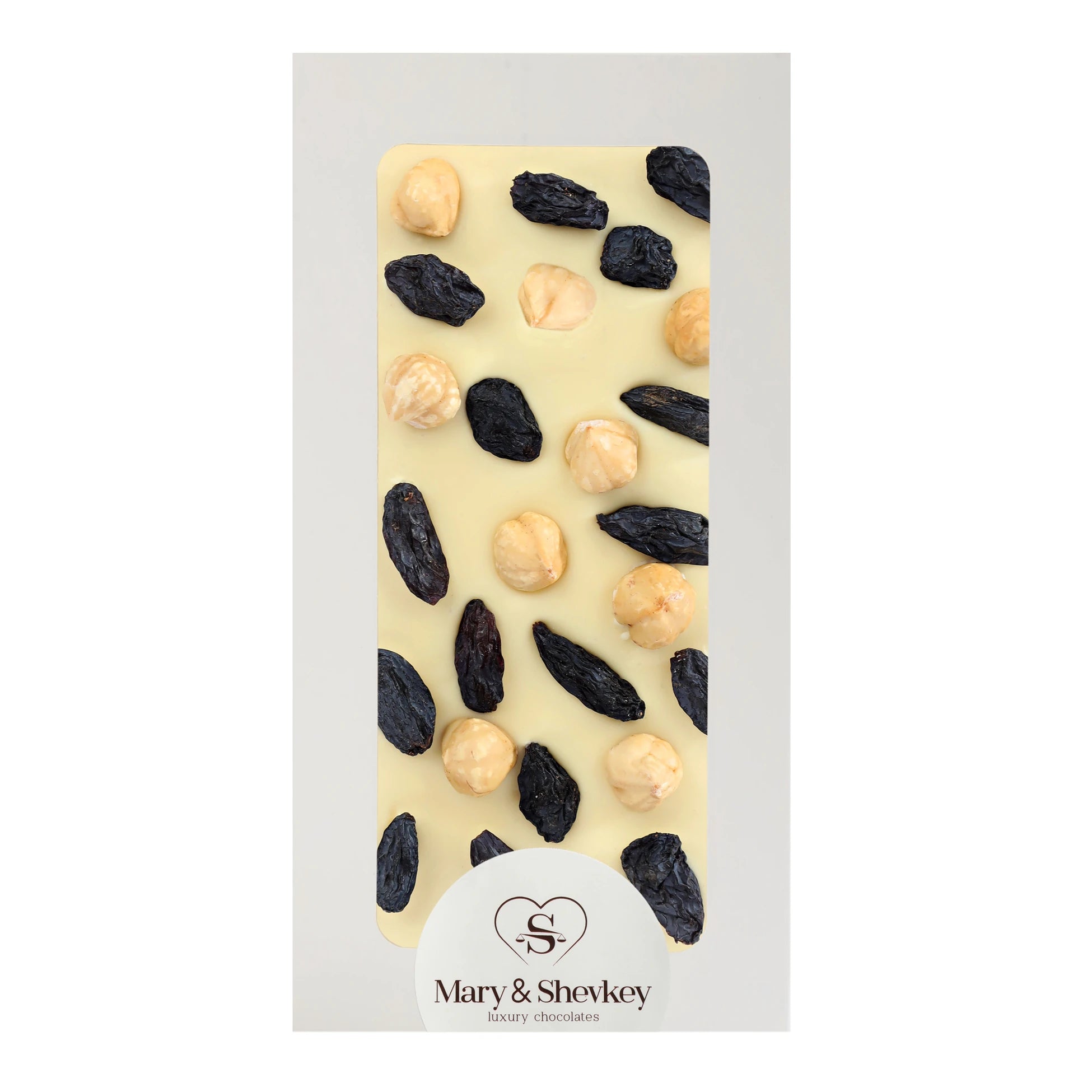 Couverture Chocolate Bar with Raisins and Hazelnuts, Fruity Chocolate, 110g