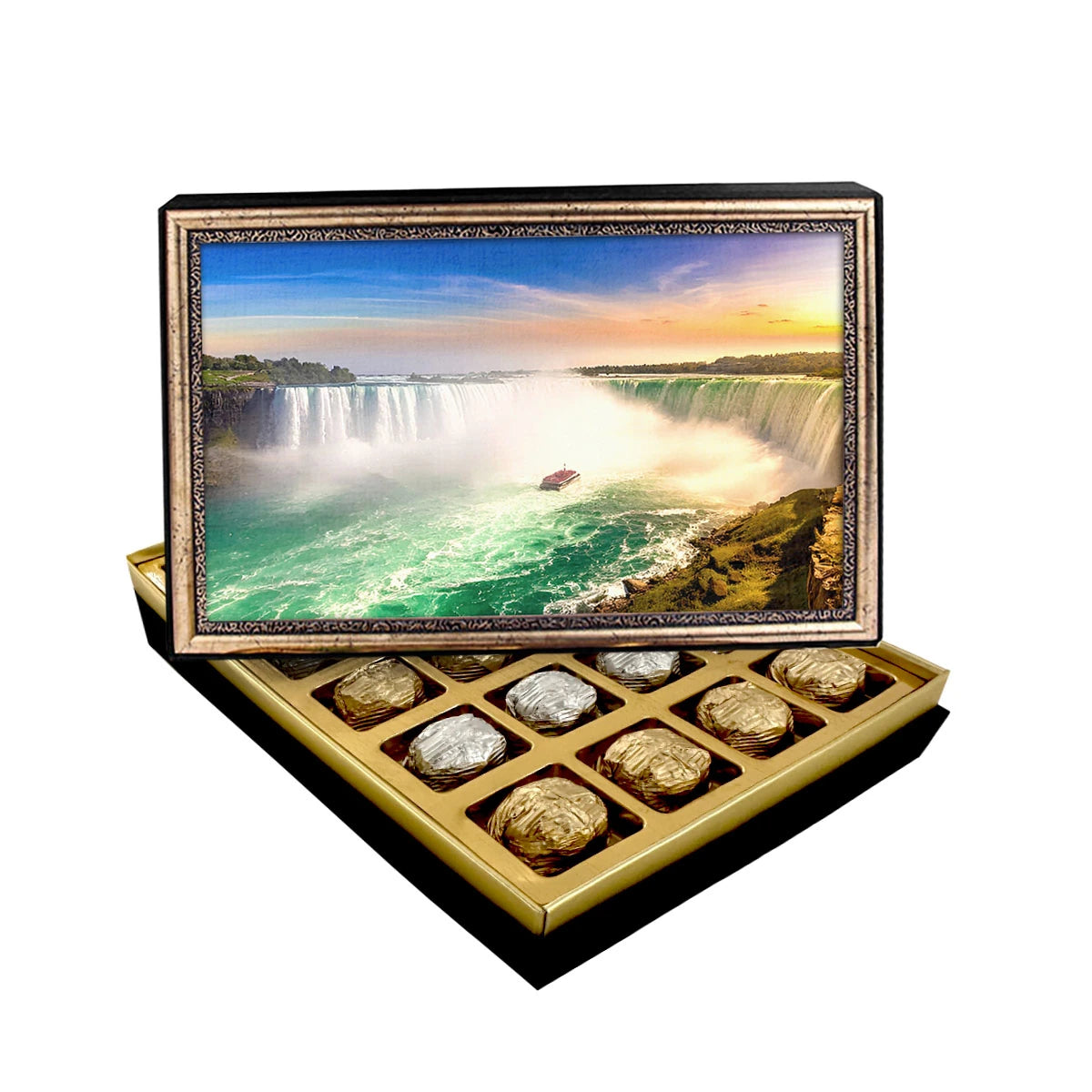 Niagara Falls Canvas Painting Chocolate