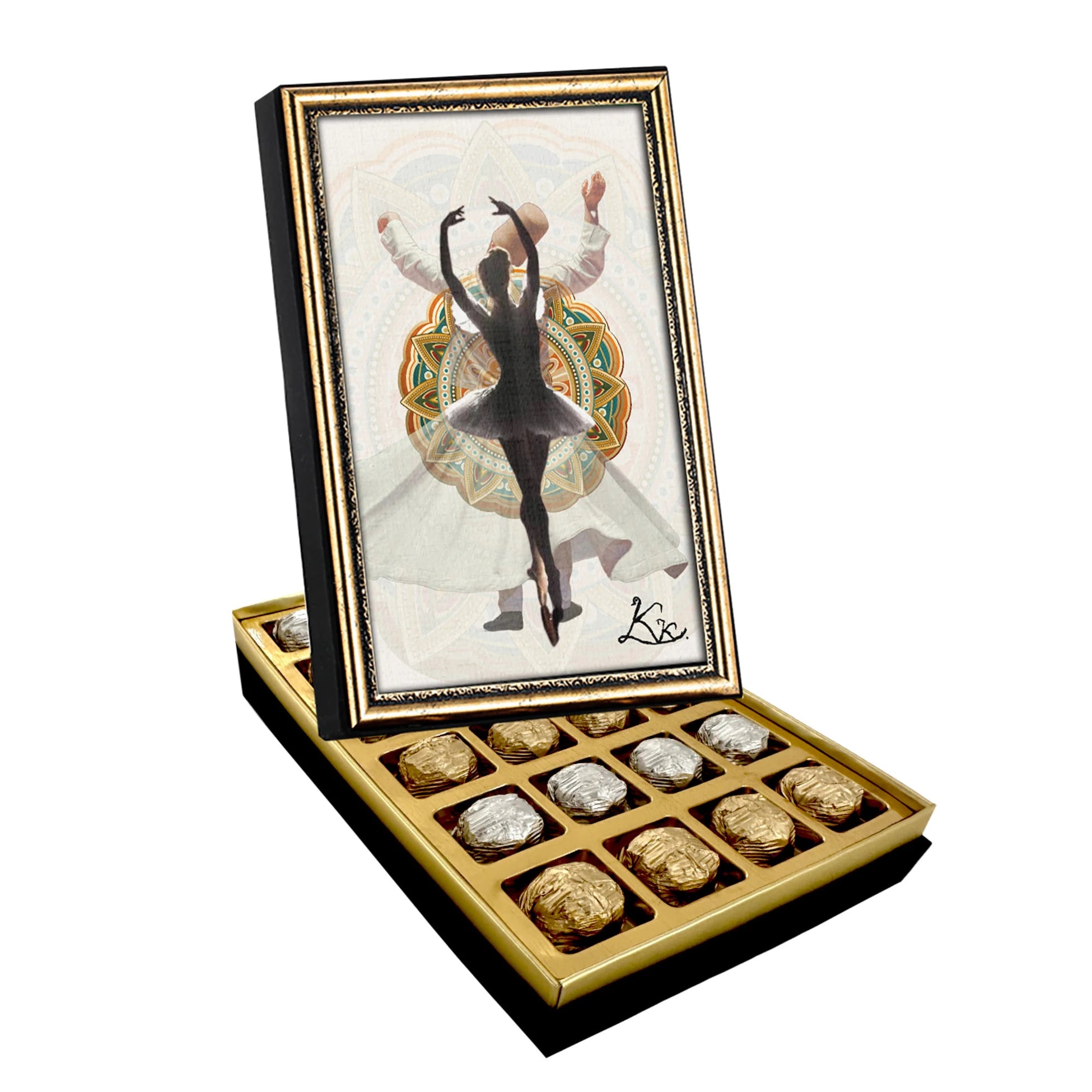 Whirling Dervish and Ballerina Canvas Painting Chocolate Series 01