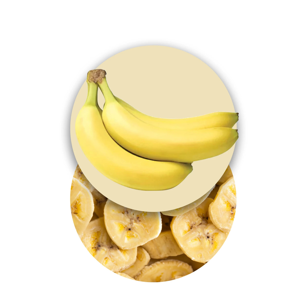 Rodajas de plátano liofilizadas, frutas liofilizadas