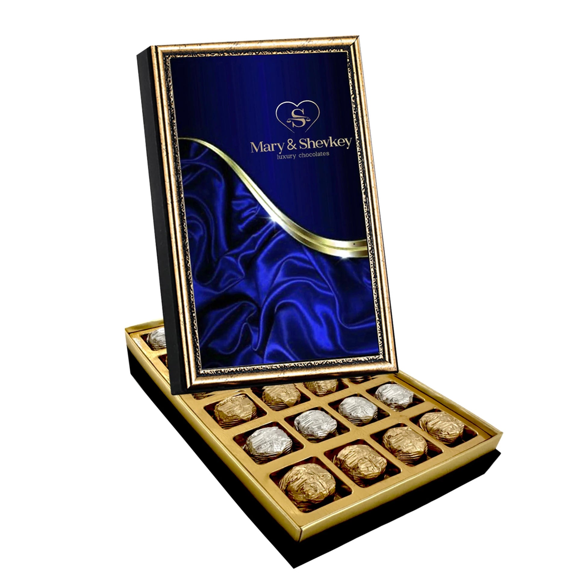 Classic Elegance - Indigo Canvas Painting Chocolate