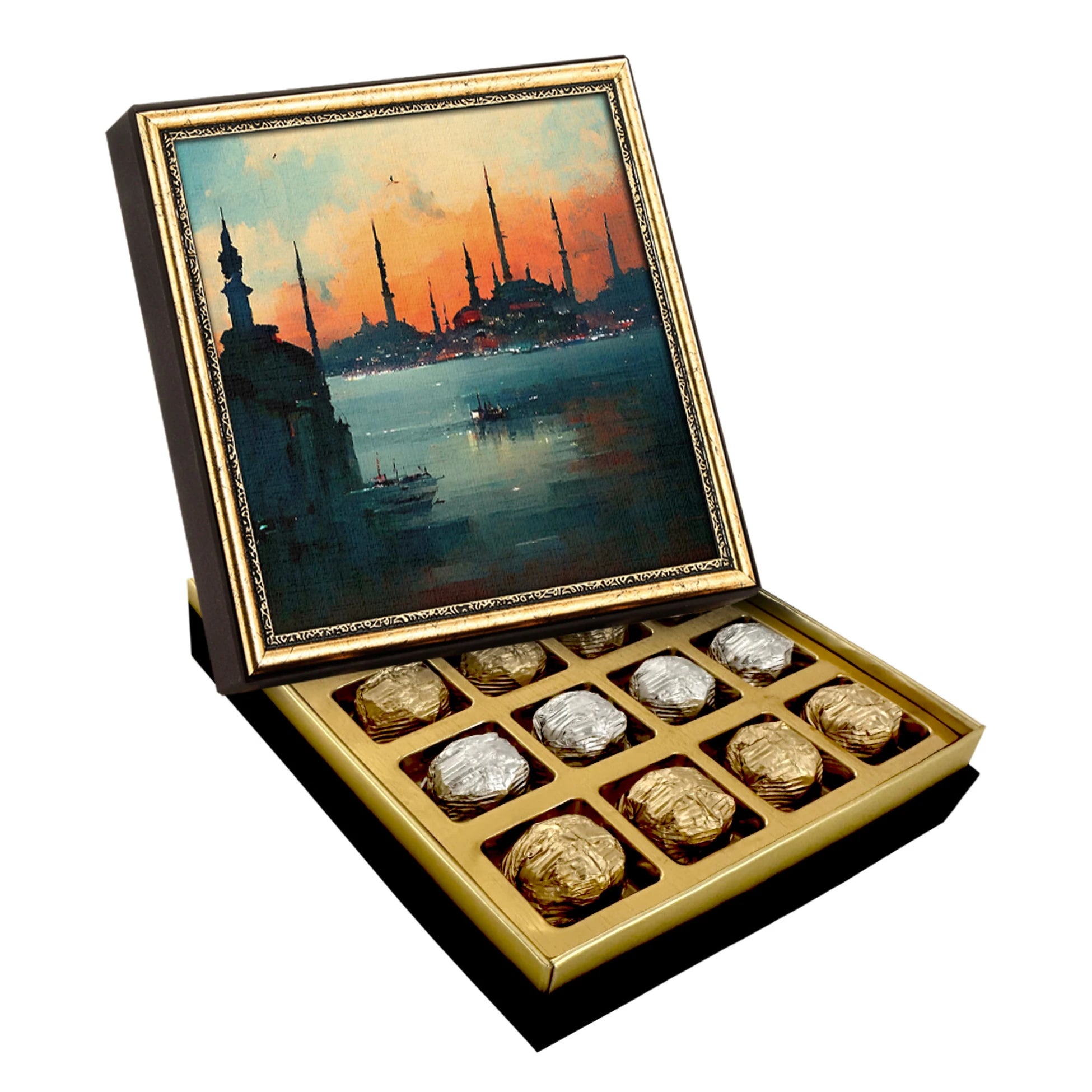 Istanbul Canvas Painting Chocolate