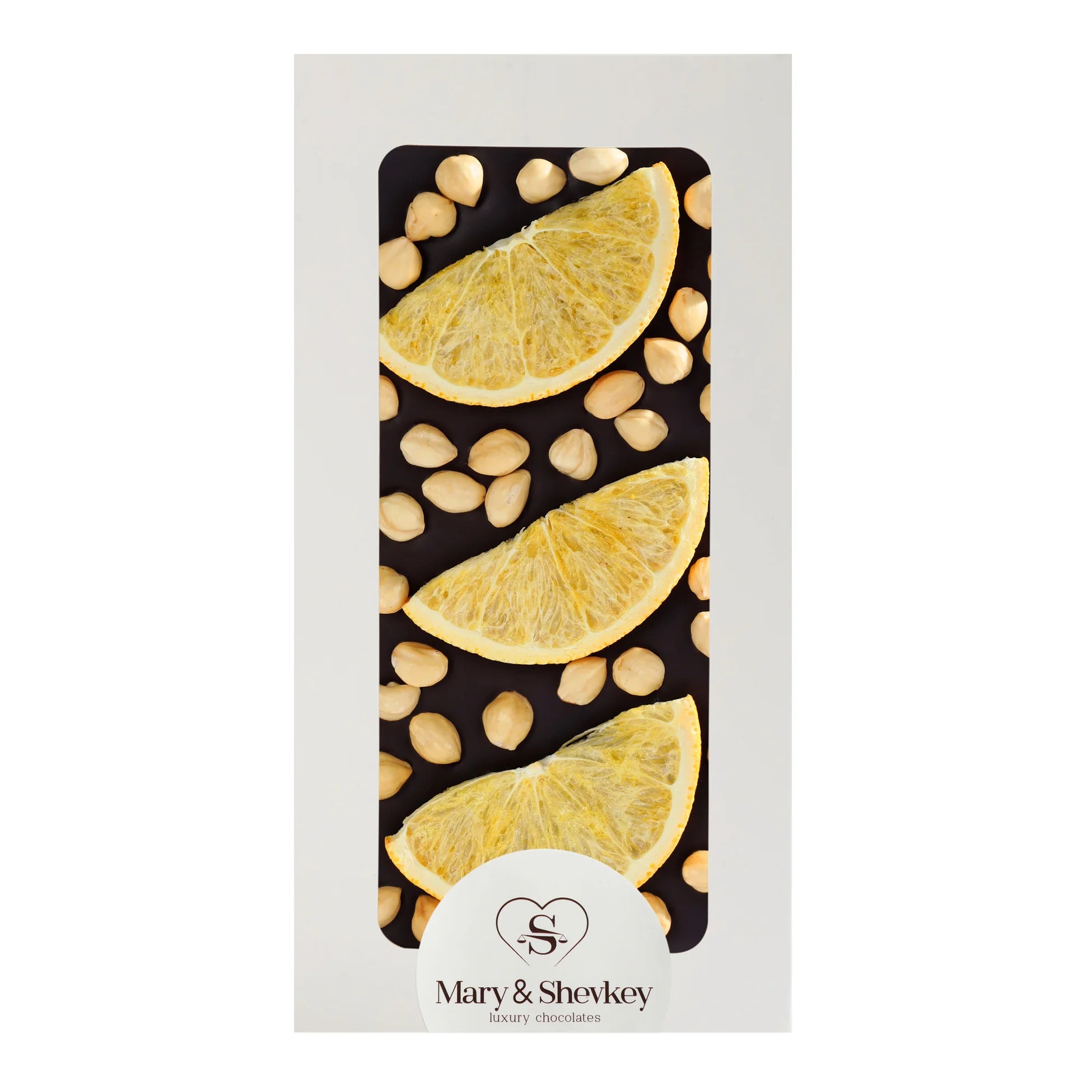 Couverture Chocolate Bar with Hazelnuts and Orange (Freeze Dried) 110g Fruity Chocolate